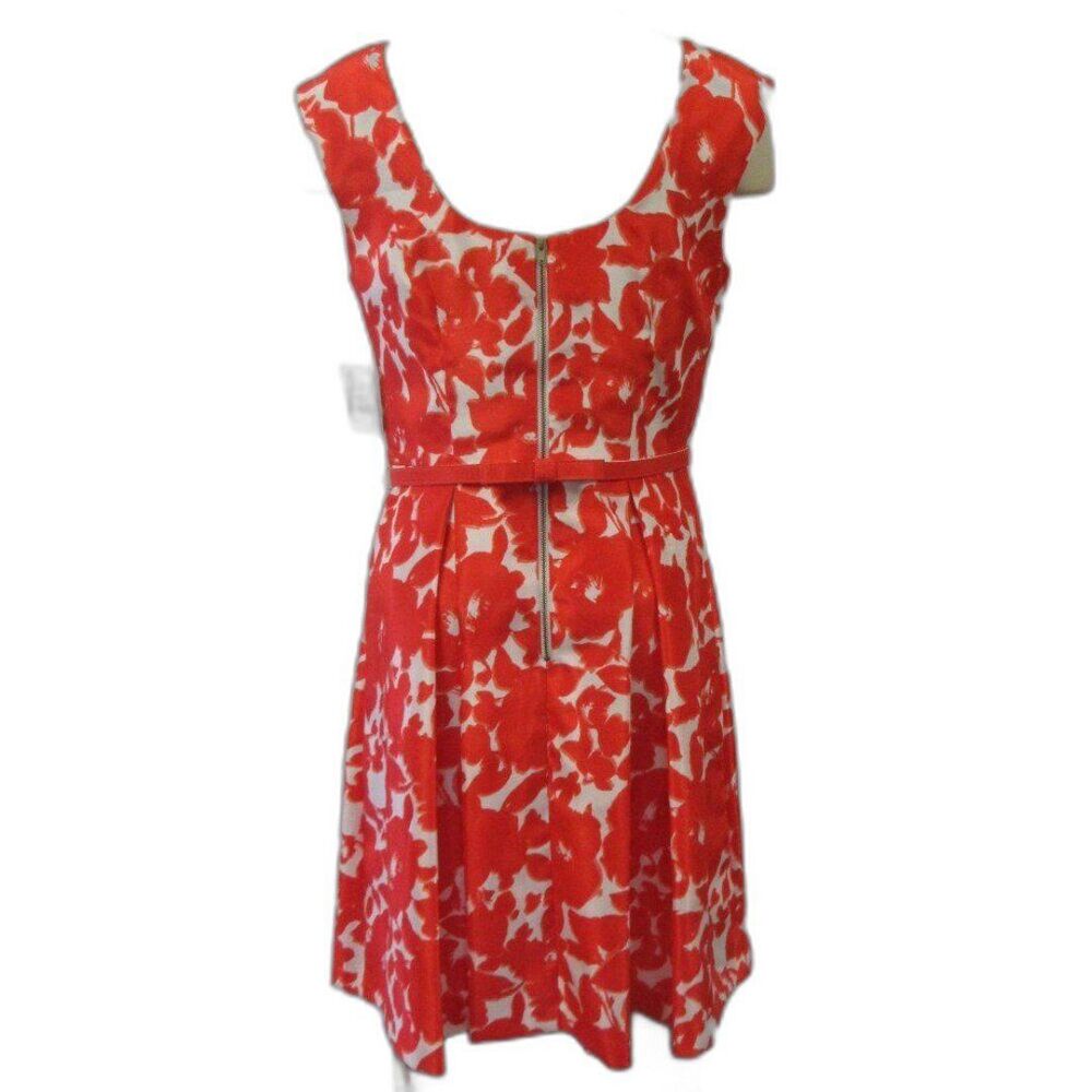 DANNY & NICOLE Fit‎ & Flare Floral Sleeveless Mini Dress Size 8 Orange White NWT - Picture 10 of 12